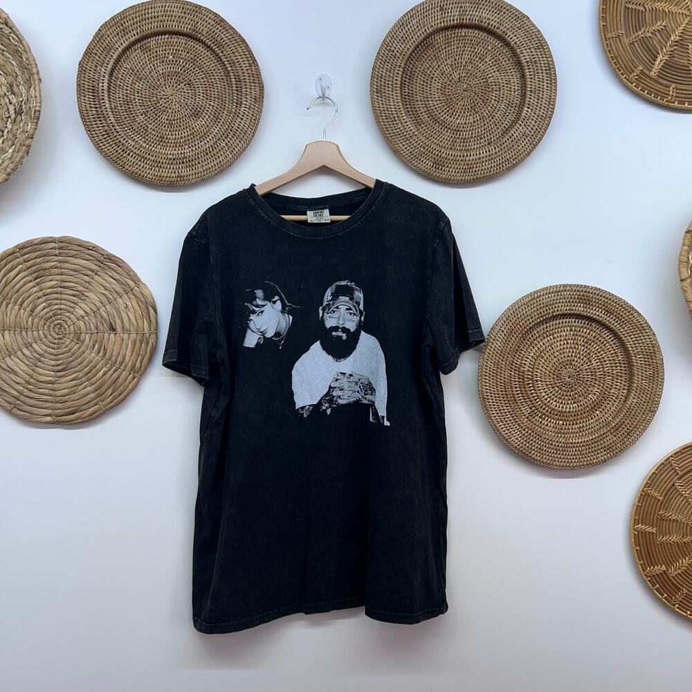 Comfort Colors Taylor Swift x Post Malone Fortnight Graphic Tee T-Shirt XL Gray